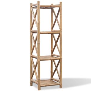 vidaXL Bookcase | Bamboo | Compact | Shelf | Square | Tropical  | Bamboo Shelf