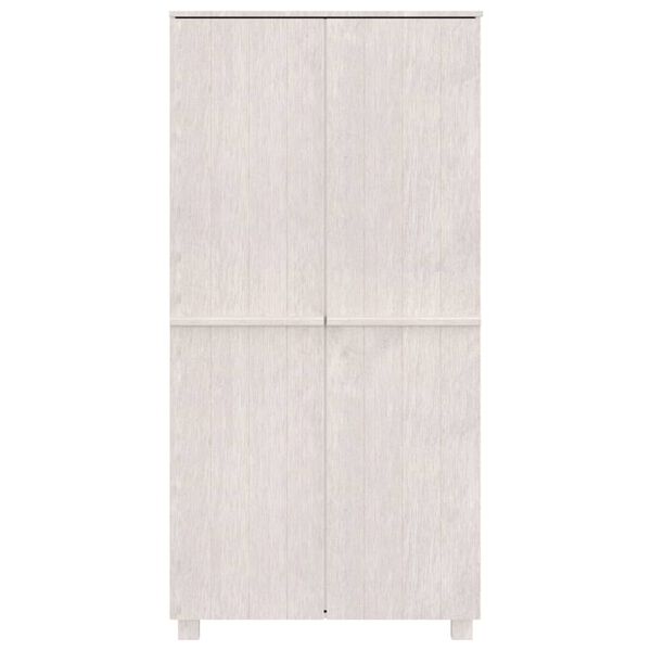 vidaXL Wardrobe HAMAR White 89x50x180 cm Solid Wood Pine