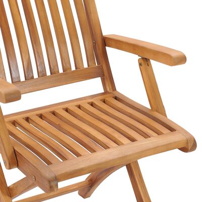 vidaXL Garden Chairs 2 pcs with Taupe Cushions Solid Teak Wood