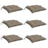 vidaXL Chair Cushions 6 pcs Taupe 50x50x7 cm Oxford Fabric