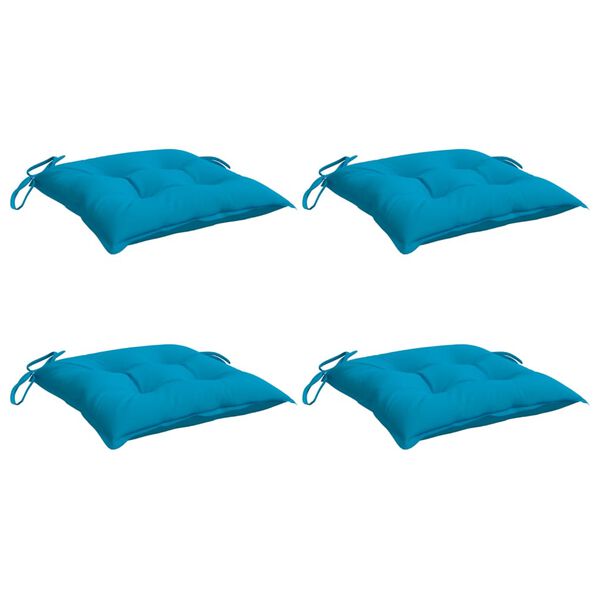 vidaXL Chair Cushions 4 pcs Light Blue 50x50x7 cm Oxford Fabric