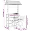 vidaXL 3 Piece Bar Set Bamboo