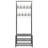 vidaXL Clothes Rack with Shoe Storage 68x32x182.5 cm Black