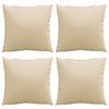 vidaXL Sofa Cushions 4 pcs Beige 40x40 cm Fabric