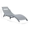 vidaXL Sun Lounger with Cushion Grey Solid Acacia Wood