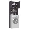 vidaXL Washing Machine Cabinet Grey 64x25.5x190 cm Engineered Wood