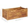 vidaXL Garden Raised Bed 110x60x44 cm Solid Acacia Wood