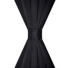 2 pcs Black Slot-Headed Blackout Curtains 135 x 245 cm