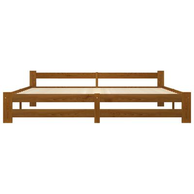 vidaXL Bed Frame without Mattress Honey Brown Solid Pine Wood 200x200 cm