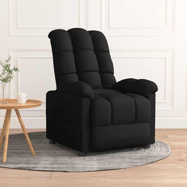 vidaXL Recliner Chair Black Fabric
