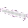 vidaXL Gabion Raised Bed Galvanised Steel 540x50x50 cm
