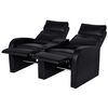 vidaXL LED Recliner 2-Seater Artificial Leather Black