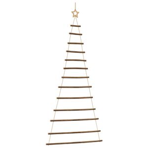 vidaXL&nbsp;Hanging Christmas Tree with Top Star 86x180 cm Natural Branch