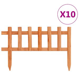 vidaXL Lawn Edgings 10 pcs Firwood 4.4 m