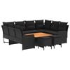 vidaXL Furniture Sets with Pillow 8 pcs Black PE Rattan