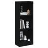 vidaXL Book Cabinet | Black | Engineered wood | Tall | Storage | Book Cabinet