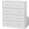 vidaXL Sideboard with 4 Drawers 60x30.5x71 cm White