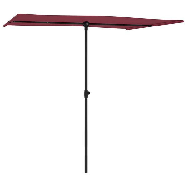 vidaXL Garden Parasol with Aluminium Pole 2x1.5 m Bordeaux Red