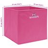 vidaXL Storage Boxes 10 pcs Pink 32x32x32 cm Fabric