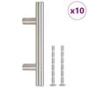 vidaXL Cabinet Handles 10 pcs Silver 64 mm Stainless Steel