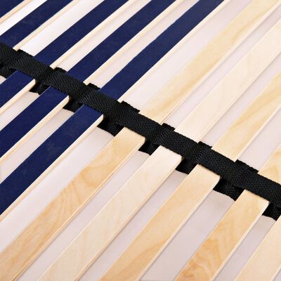 vidaXL Slatted Bed Base without Mattress with 42 Slats 7 Zones 140x200 cm