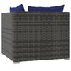 vidaXL 13 Piece Garden Lounge Set with Cushions Poly Rattan Grey