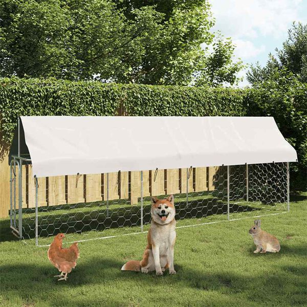 vidaXL Outdoor Dog Kennel with Roof 400x100x150 cm