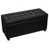 vidaXL Storage Ottoman Artificial Leather Black