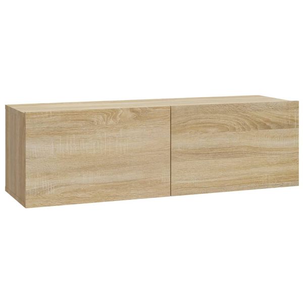 vidaXL Wall TV Cabinets 4 pcs Sonoma Oak 100x30x30 cm
