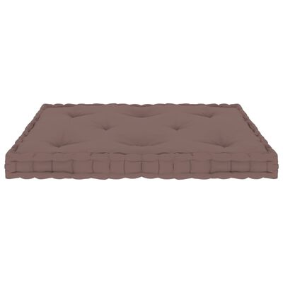 vidaXL Pallet Floor Cushion Taupe 73x40x7 cm Cotton