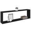 vidaXL Wall Cube Shelf 2 pcs Black 100x15x30 cm Engineered Wood