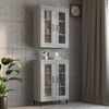 vidaXL Hanging Wall Cabinet Grey Sonoma 69.5x34x90 cm