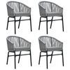 vidaXL 5 Piece Garden Dining Set Grey