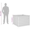 vidaXL Raised Garden Bed Anthracite 100x100x77 cm Galvanised Steel