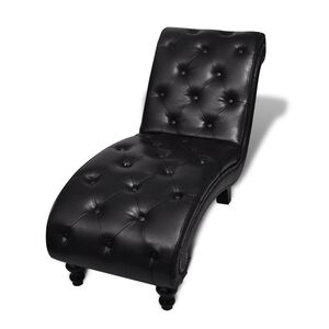 vidaXL Chaise Longue Brown Faux Leather