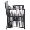 vidaXL 4 Piece Garden Lounge Set with Cushion Poly Rattan Black