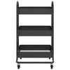 vidaXL 3-Tier Trolley Black 43x34x79 cm Steel