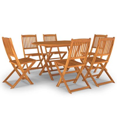 vidaXL 7 Piece Garden Dining Set Solid Wood Acacia