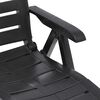 vidaXL Folding Sun Lounger Plastic Anthracite