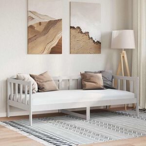 vidaXL Day Bed without Mattress White Solid Wood Pine 90x200cm