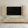 vidaXL TV Cabinet Sonoma Oak 30.5x30x90 cm Engineered Wood