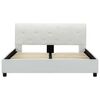 vidaXL Bed Frame without Mattress White Faux Leather 120x200 cm