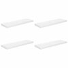 vidaXL Wall Shelf | Set of 4 | High gloss white | Honeycomb MDF, metal | Medium