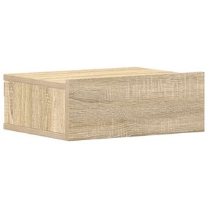 vidaXL Floating Nightstand | Sonoma Oak | Engineered Wood | Compact