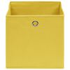 vidaXL Storage Boxes 10 pcs Yellow 32x32x32 cm Fabric