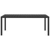 vidaXL Garden Table Black 185x90x74 cm Aluminium and WPC