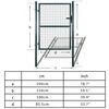 vidaXL Garden Mesh Gate Fence Door Wall Grille 100x150 cm
