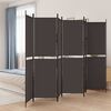 vidaXL 6-Panel Room Divider Brown 300x200 cm Fabric