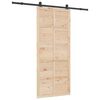 vidaXL Sliding Door Natural 80 x 208 cm Solid Pine Wood