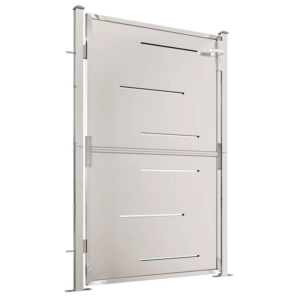 vidaXL Garden Gate 100x145 cm Stainless Steel